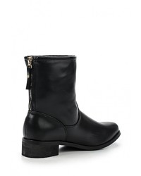 Черные кожаные полусапоги от Queen Vivi