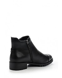 Черные кожаные полусапоги от Raxmax