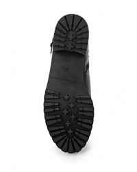 Черные кожаные полусапоги от Raxmax