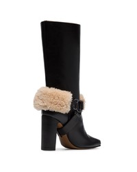 Черные кожаные полусапоги от Off-White