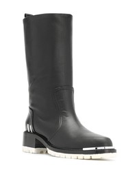 Черные кожаные полусапоги от Barbara Bui