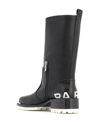 Черные кожаные полусапоги от Barbara Bui