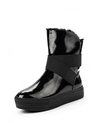 Черные кожаные полусапоги от Springway