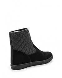 Черные кожаные полусапоги от Steve Madden