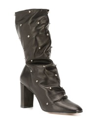 Черные кожаные полусапоги от Marc Ellis