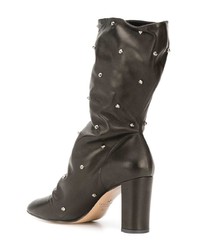 Черные кожаные полусапоги от Marc Ellis