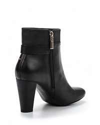 Черные кожаные полусапоги от Tommy Hilfiger