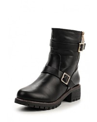 Черные кожаные полусапоги от Vivian Royal