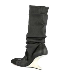 Черные кожаные полусапоги от Rick Owens