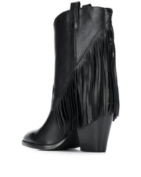 Черные кожаные полусапоги от Ash