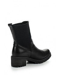 Черные кожаные полусапоги от Wojas