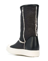Черные кожаные полусапоги от Rick Owens