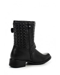 Черные кожаные полусапоги от WS Shoes