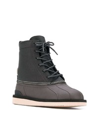 Мужские черные кожаные рабочие ботинки от Suicoke