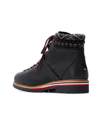 Мужские черные кожаные рабочие ботинки от Tommy Hilfiger