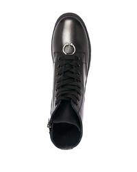 Мужские черные кожаные рабочие ботинки от Neil Barrett