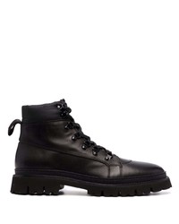 Мужские черные кожаные рабочие ботинки от Baldinini