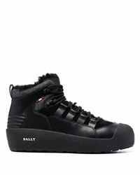 Мужские черные кожаные рабочие ботинки от Bally