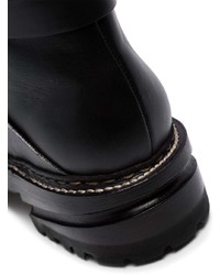 Мужские черные кожаные рабочие ботинки от Thom Browne