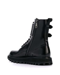 Мужские черные кожаные рабочие ботинки от Dolce & Gabbana