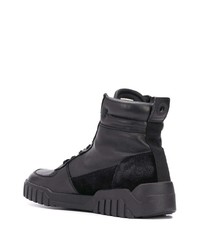 Мужские черные кожаные рабочие ботинки от Diesel