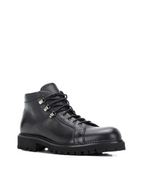Мужские черные кожаные рабочие ботинки от Baldinini