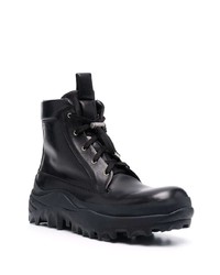Мужские черные кожаные рабочие ботинки от Oamc