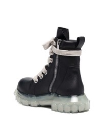 Мужские черные кожаные рабочие ботинки от Rick Owens