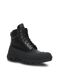 Мужские черные кожаные рабочие ботинки от Burberry