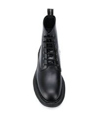 Мужские черные кожаные рабочие ботинки от Alexander McQueen