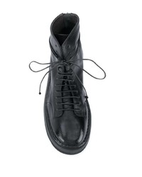 Мужские черные кожаные рабочие ботинки от Marsèll