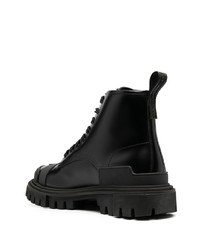 Мужские черные кожаные рабочие ботинки от Dolce & Gabbana