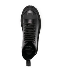 Мужские черные кожаные рабочие ботинки от Dolce & Gabbana