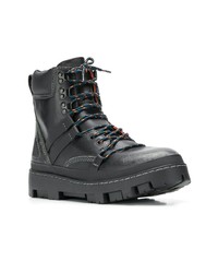 Мужские черные кожаные рабочие ботинки от Diesel