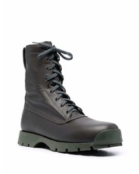 Мужские черные кожаные рабочие ботинки от Jil Sander