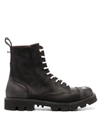 Мужские черные кожаные рабочие ботинки от Diesel