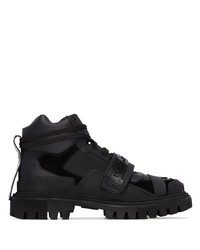 Мужские черные кожаные рабочие ботинки от Dolce & Gabbana