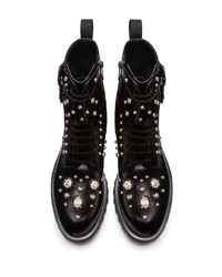 Мужские черные кожаные рабочие ботинки от Dolce & Gabbana