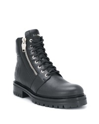 Мужские черные кожаные рабочие ботинки от Balmain