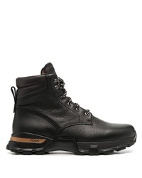 Мужские черные кожаные рабочие ботинки от Ermenegildo Zegna XXX