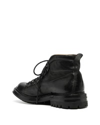 Мужские черные кожаные рабочие ботинки от Officine Creative