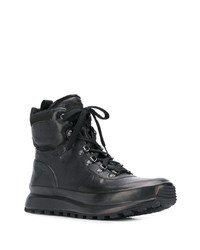 Мужские черные кожаные рабочие ботинки от Officine Creative