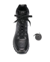 Мужские черные кожаные рабочие ботинки от Officine Creative