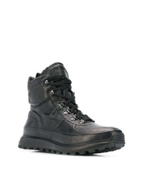 Мужские черные кожаные рабочие ботинки от Officine Creative