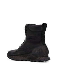 Мужские черные кожаные рабочие ботинки от Stone Island