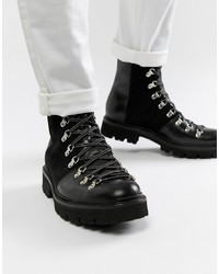 Мужские черные кожаные рабочие ботинки от Grenson