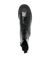 Мужские черные кожаные рабочие ботинки от Hogan