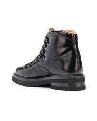 Мужские черные кожаные рабочие ботинки от Henderson Baracco