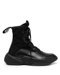 Мужские черные кожаные рабочие ботинки от Julius