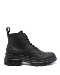 Мужские черные кожаные рабочие ботинки от Karl Lagerfeld